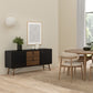 Ry Sideboard 2 Doors 2 Drawers in Matt Black Walnut