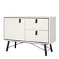 Ry Sideboard with 1 Door 2 Drawers in Matt White