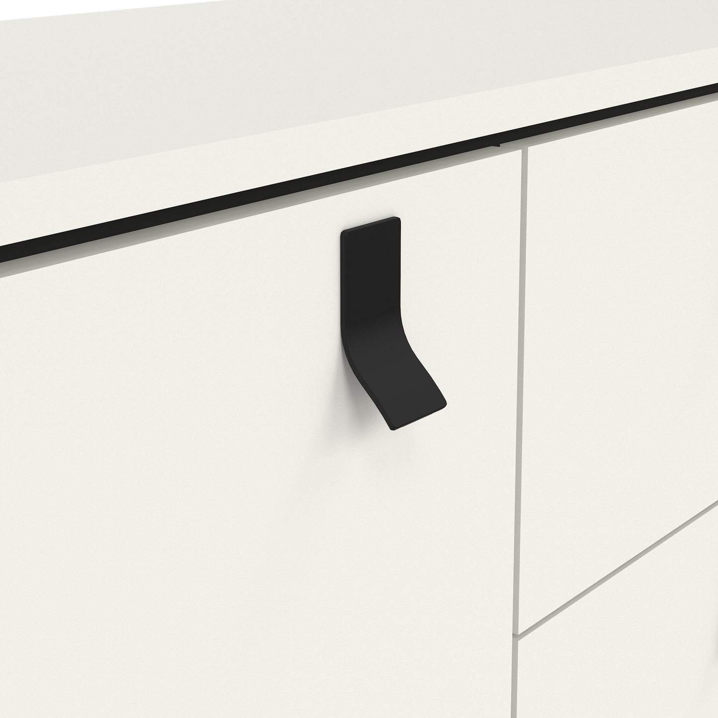 Ry Sideboard with 1 Door 2 Drawers in Matt White