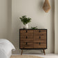 Ry Double Chest of Drawers 6 Drawers in Matt Black Walnut