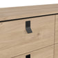 Ry Small Double Chest of Drawers 6 Drawers in Jackson Hickory Oak