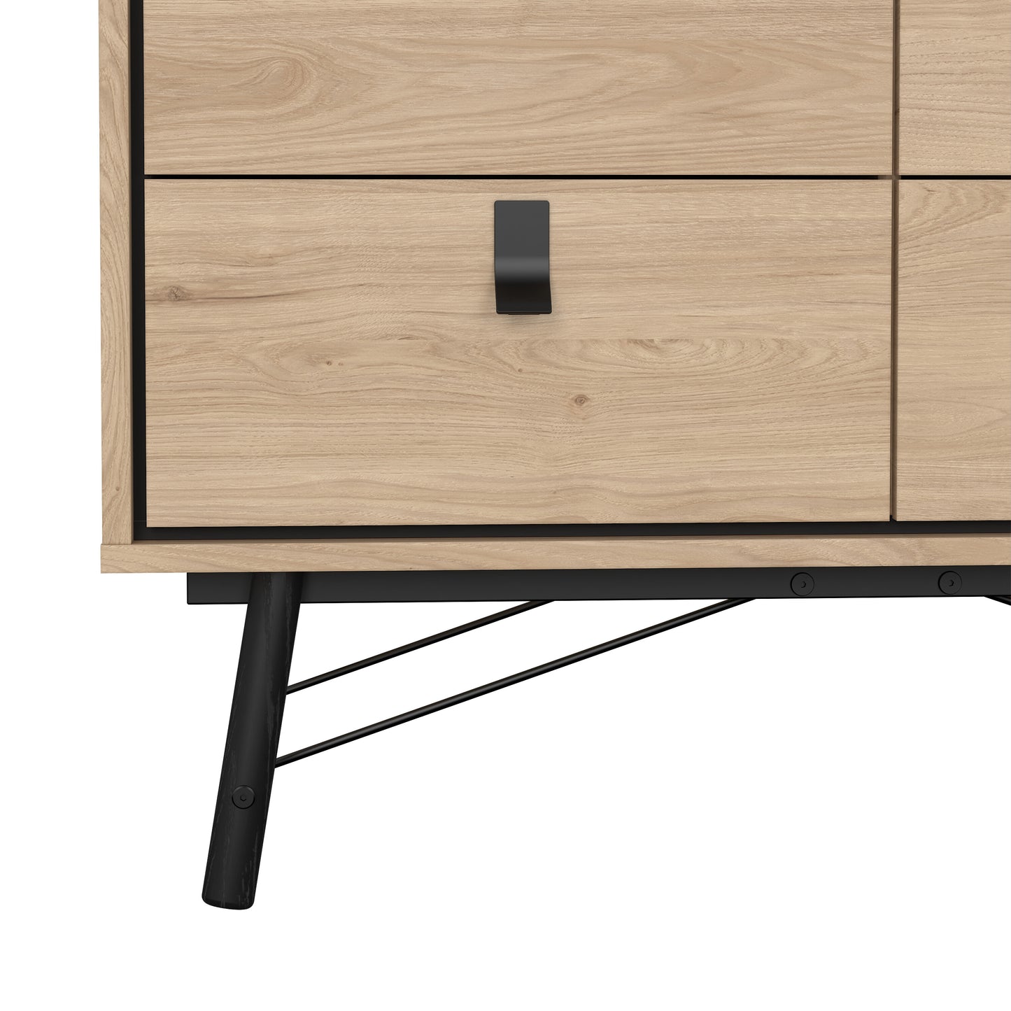 Ry Small Double Chest of Drawers 6 Drawers in Jackson Hickory Oak