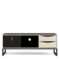 Stubbe TV Unit 1 Door 2 Drawers and Open Shelf in Matt Black Oak