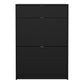 Shoes Shoe Cabinet 2 Flip Down Doors + 1 Drawer in Matt Black