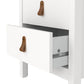 Barcelona Bedside Table 2 Drawers in White