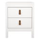 Barcelona Bedside Table 2 Drawers in White