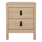 Barcelona Bedside Table 2 Drawers in Jackson Hickory Oak