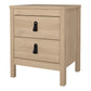 Barcelona Bedside Table 2 Drawers in Jackson Hickory Oak