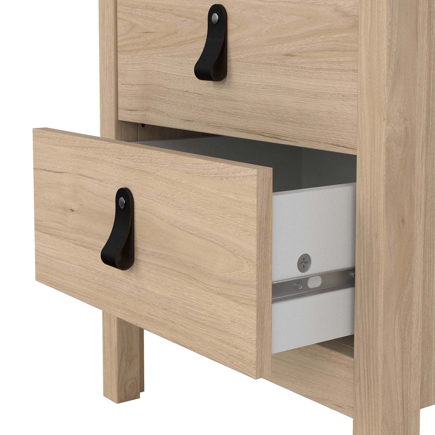 Barcelona Bedside Table 2 Drawers in Jackson Hickory Oak