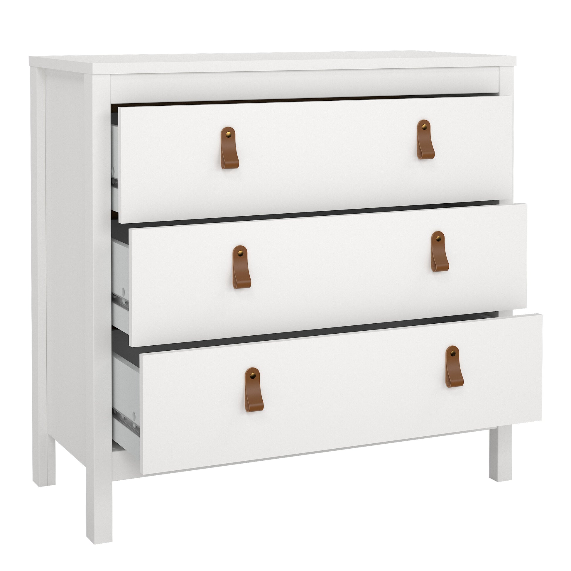 Barcelona Chest 3 Drawers in White