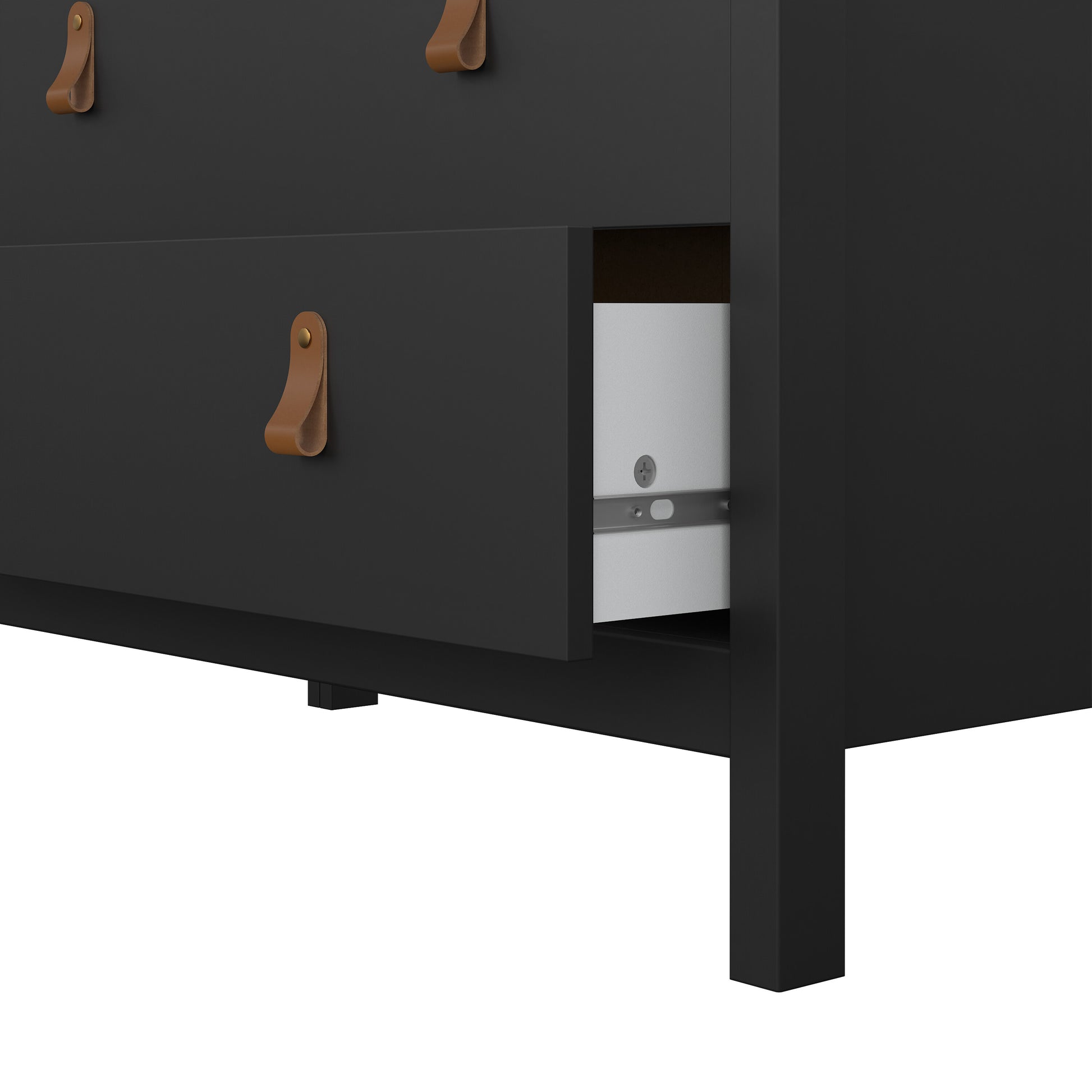 Barcelona Chest 3 Drawers in Matt Black