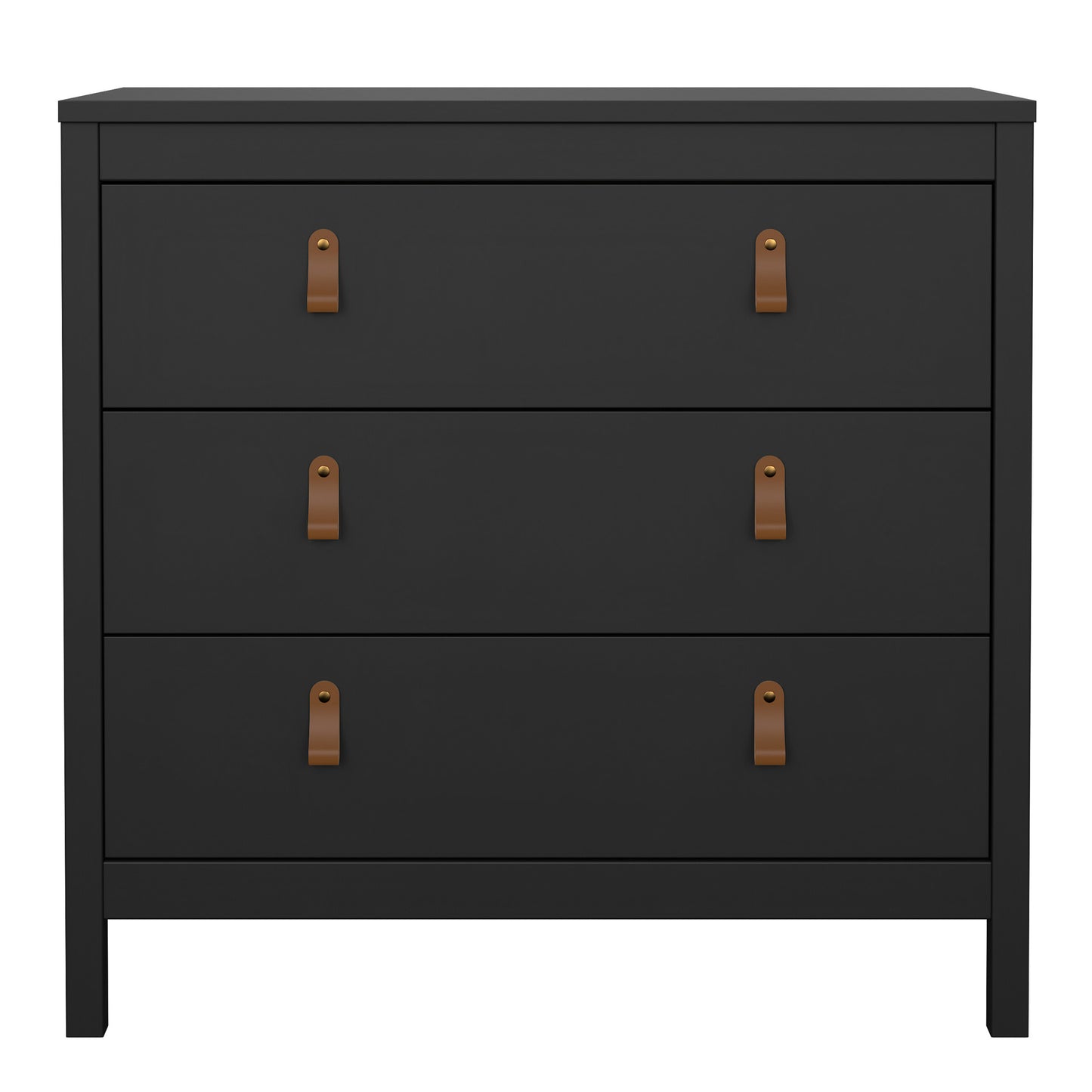 Barcelona Chest 3 Drawers in Matt Black