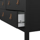 Barcelona Double Dresser 4+4 Drawers in Matt Black