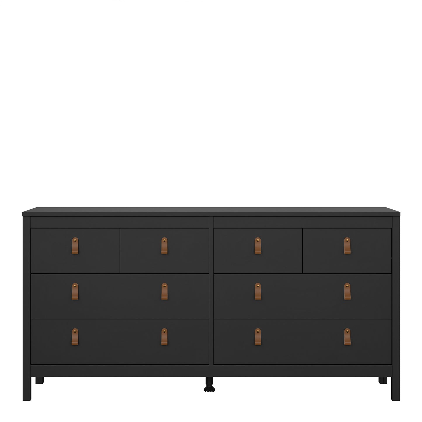 Barcelona Double Dresser 4+4 Drawers in Matt Black