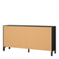 Barcelona Double Dresser 4+4 Drawers in Matt Black