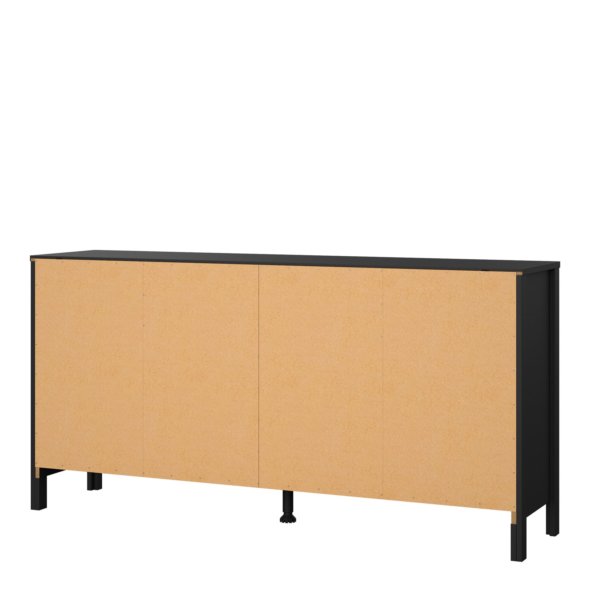 Barcelona Double Dresser 4+4 Drawers in Matt Black