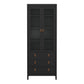 Barcelona China Cabinet 2 Glass Doors with 3 Drawers in Matt Black