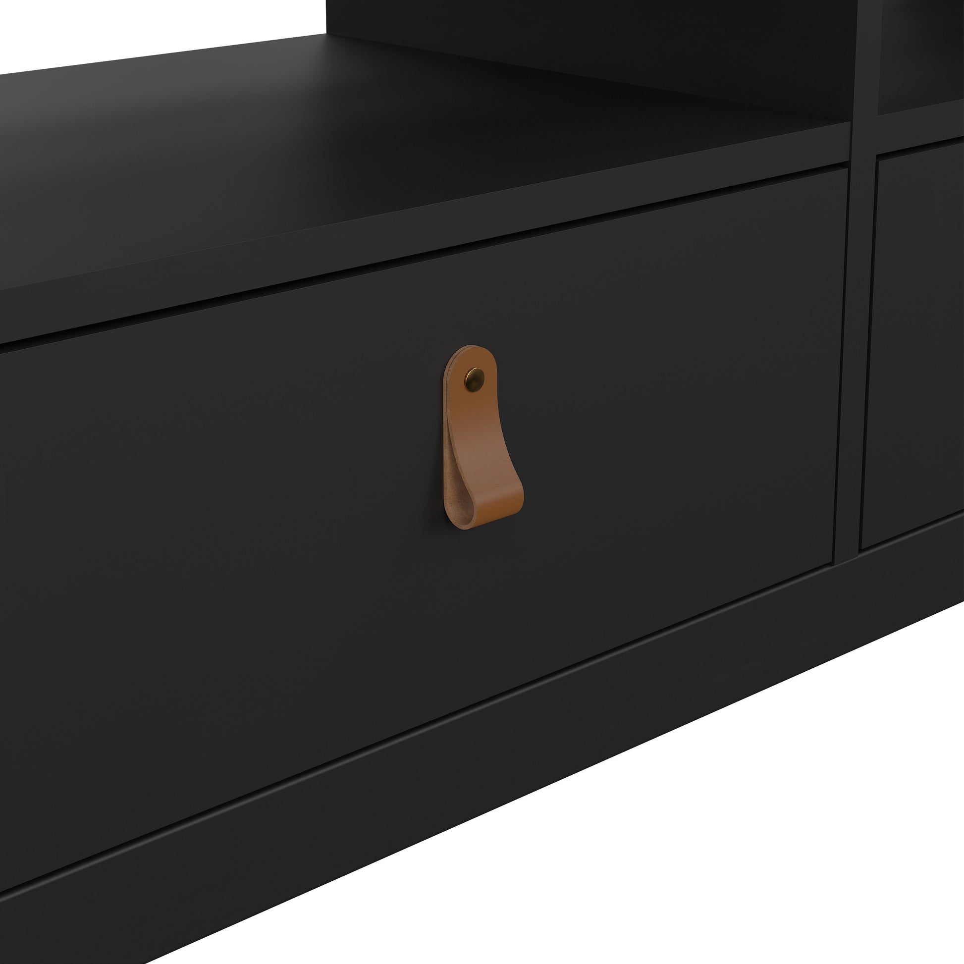 Barcelona TV Unit 3 Drawers in Matt Black