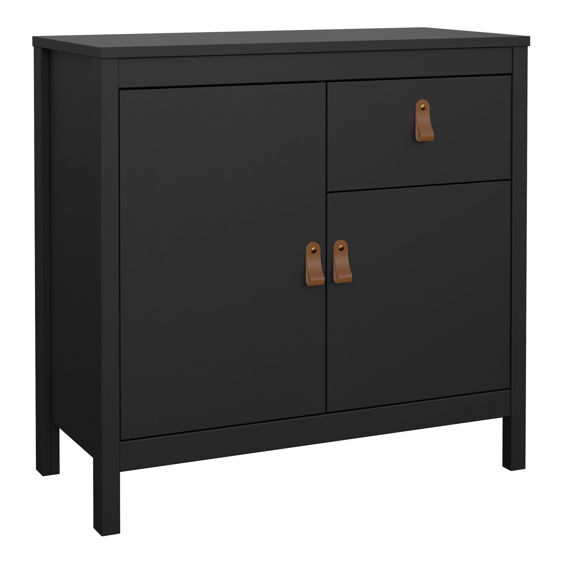 Barcelona Sideboard 2 Doors 1 Drawer in Matt Black