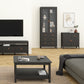 Barcelona Sideboard 2 Doors 1 Drawer in Matt Black