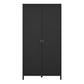 Barcelona Wardrobe with 2 Doors in Matt Black