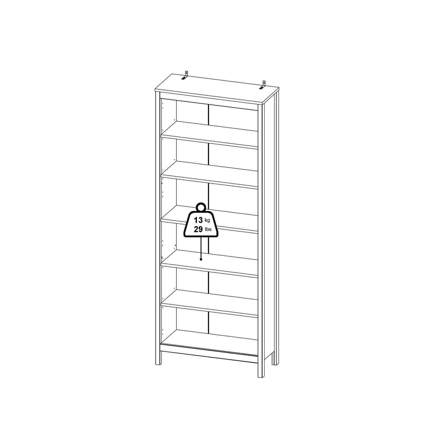 Barcelona Bookcase in Black