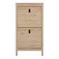 Barcelona Shoe Cabinet 2 Flap Doors in Jackson Hickory Oak