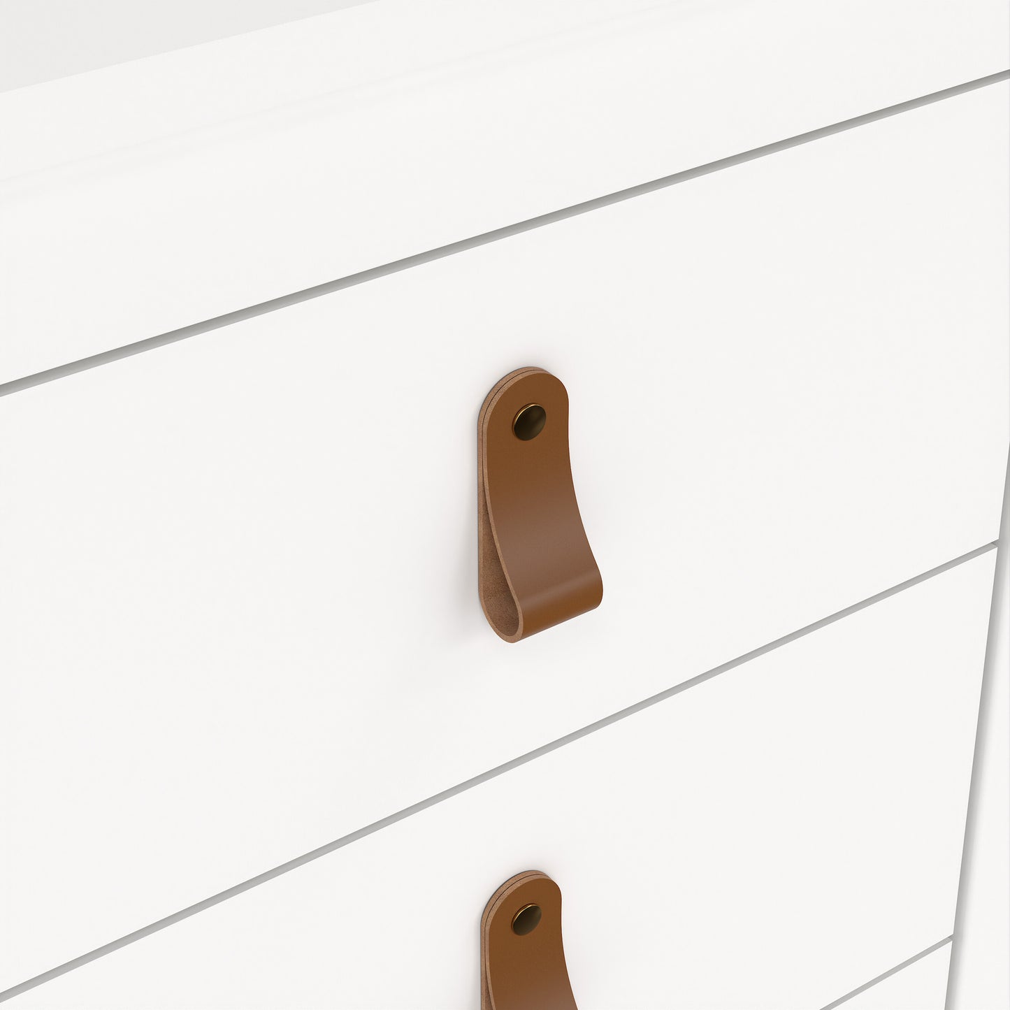 Barcelona Bedside Table 3 Drawers in White