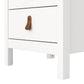 Barcelona Bedside Table 3 Drawers in White