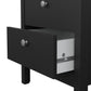 Madrid Bedside Table 2 Drawers in Matt Black