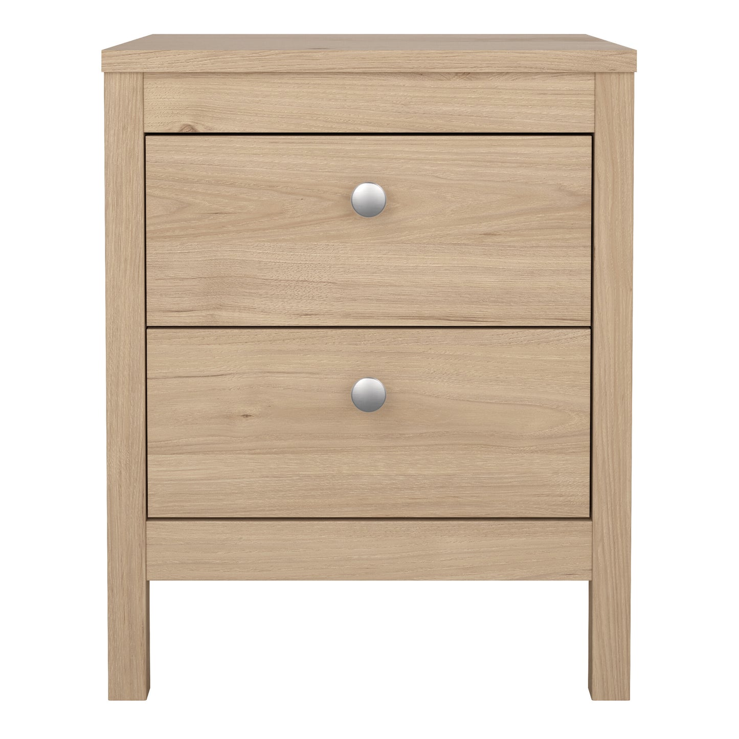 Madrid Bedside Table 2 Drawers in Jackson Hickory Oak