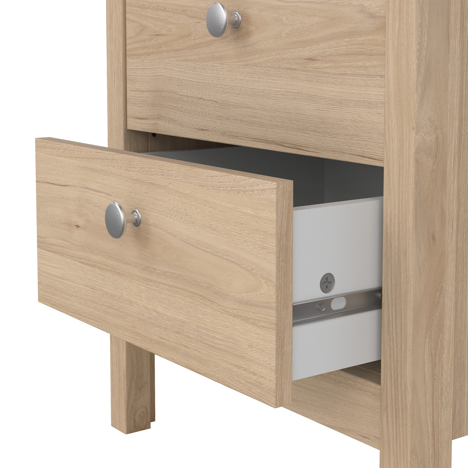 Madrid Bedside Table 2 Drawers in Jackson Hickory Oak