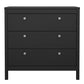 Madrid Chest 3 Drawers in Matt Black