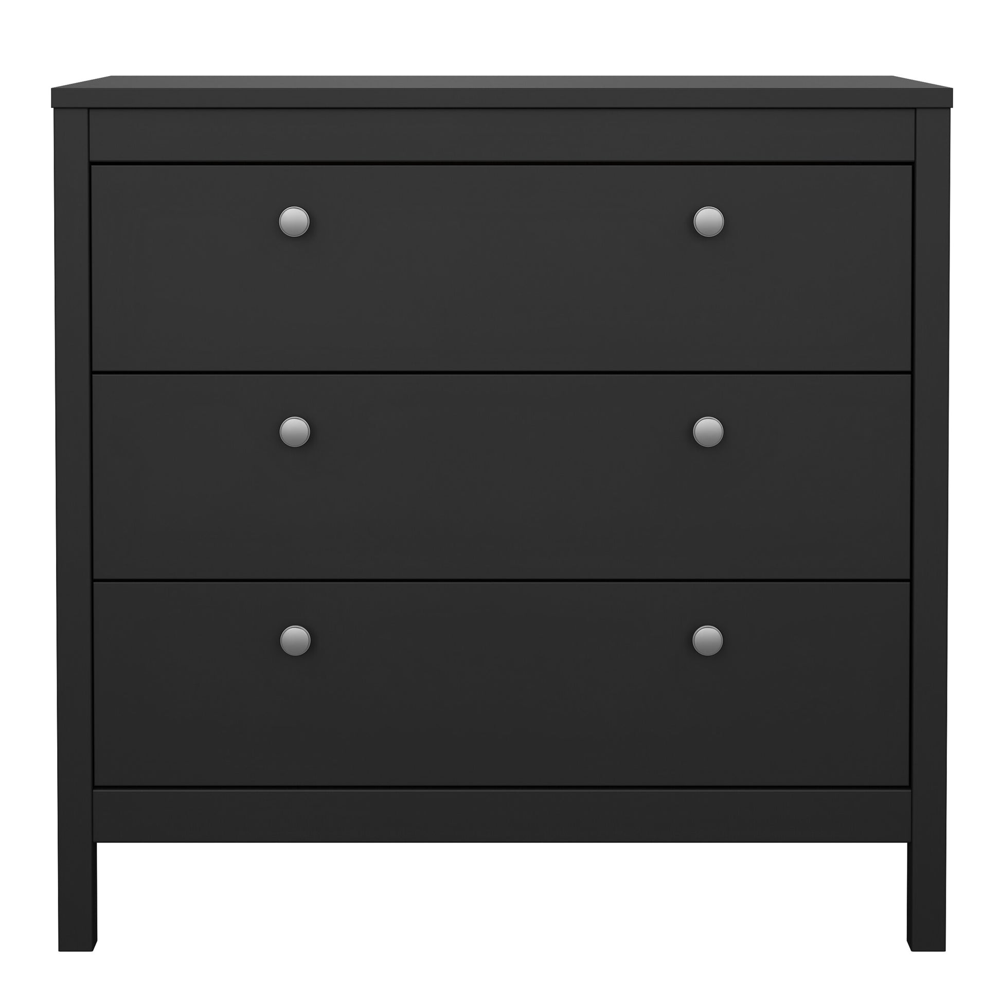 Madrid Chest 3 Drawers in Matt Black