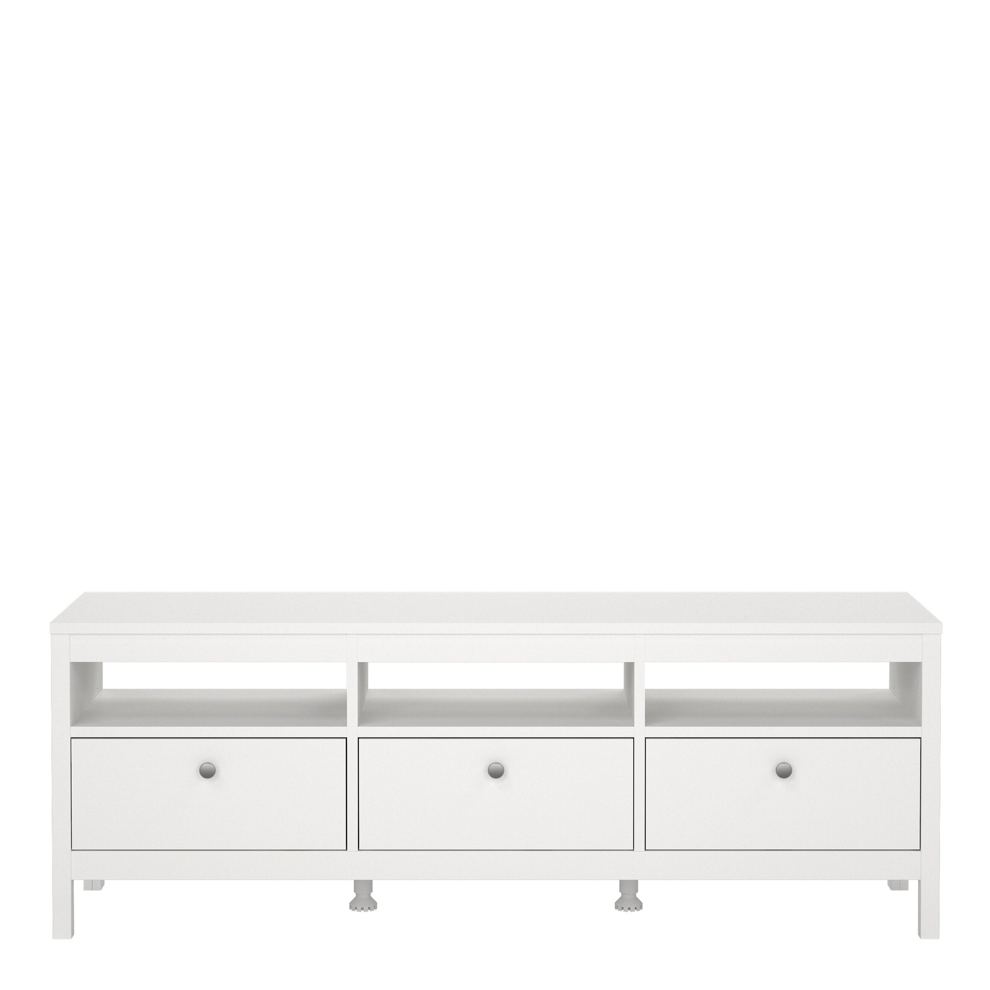 Madrid TV Unit 3 Drawers in White