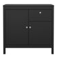 Madrid Sideboard 2 Doors 1 Drawer in Matt Black