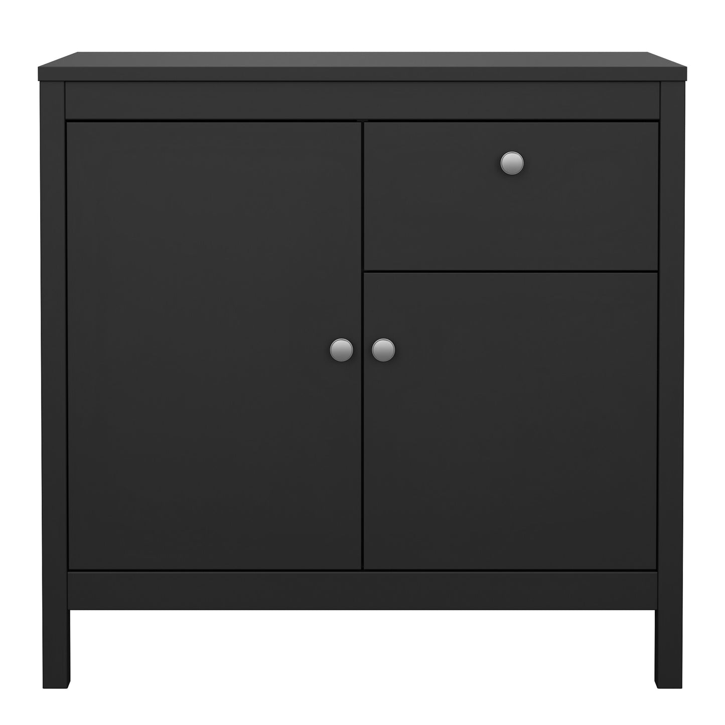 Madrid Sideboard 2 Doors 1 Drawer in Matt Black