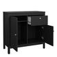 Madrid Sideboard 2 Doors 1 Drawer in Matt Black