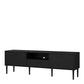 Media TV Unit with 2 Doors 1 Drawer in Black