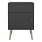 Cumbria Nightstand 1 Door + 1 Drawer Dark Grey