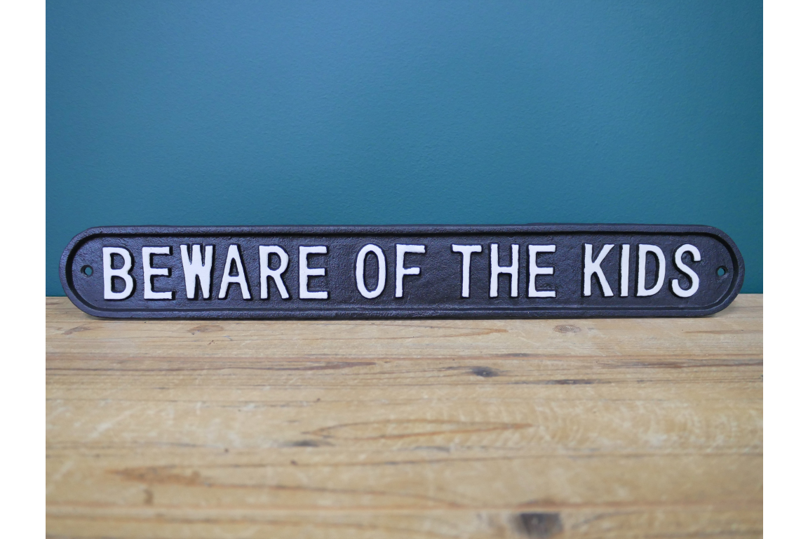 Wall Sign - Beware Of The Kids