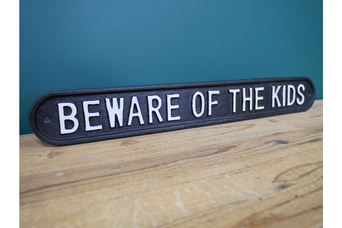 Wall Sign - Beware Of The Kids