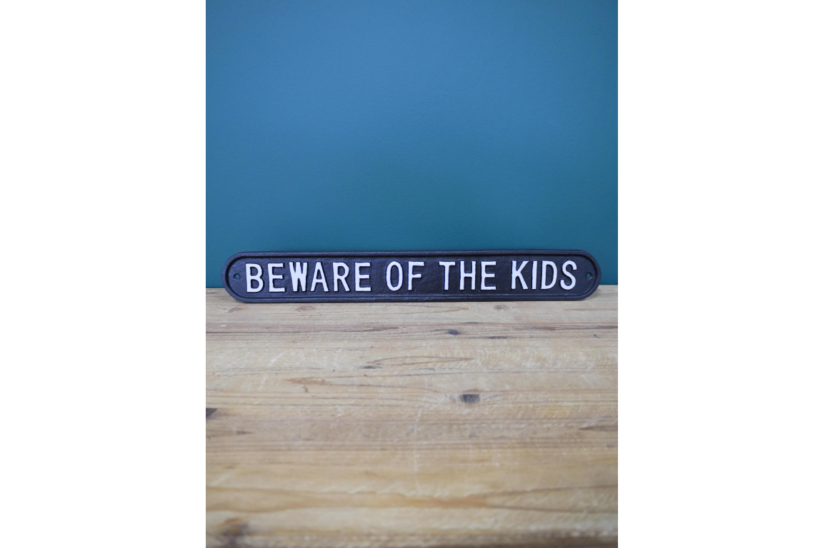 Wall Sign - Beware Of The Kids