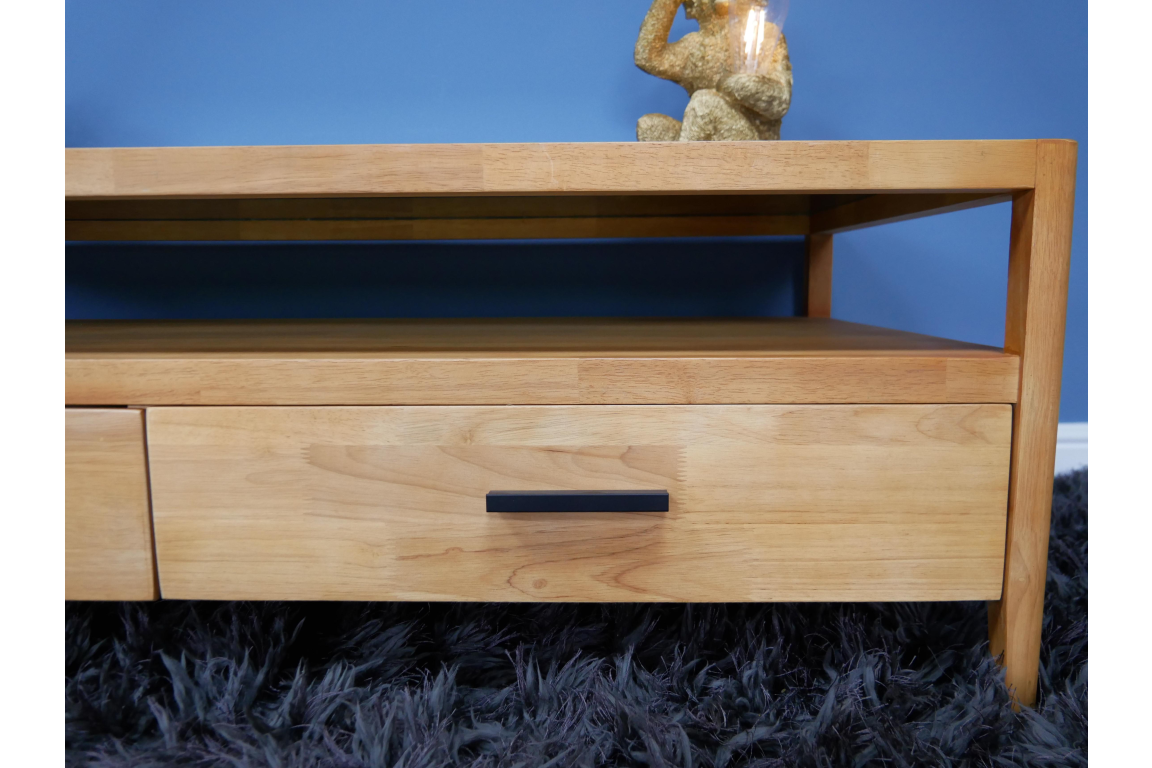 Dutch Rubber Wood 2 Drawer Tv Cabinet