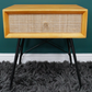 Retro Rattan Bedside Cabinet