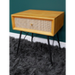 Retro Rattan Bedside Cabinet