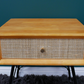 Retro Rattan Bedside Cabinet