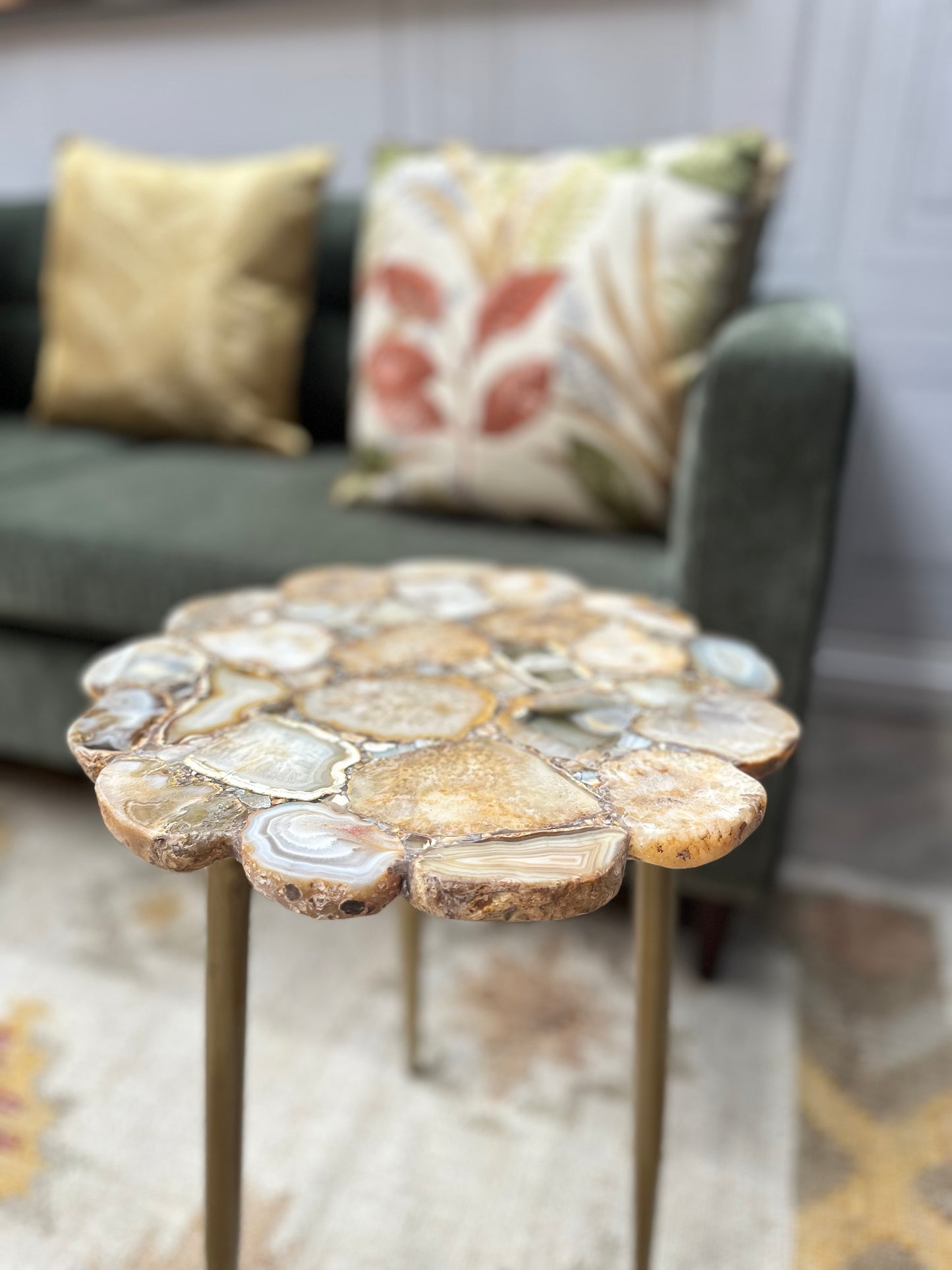 Myra Natural Agate End Table