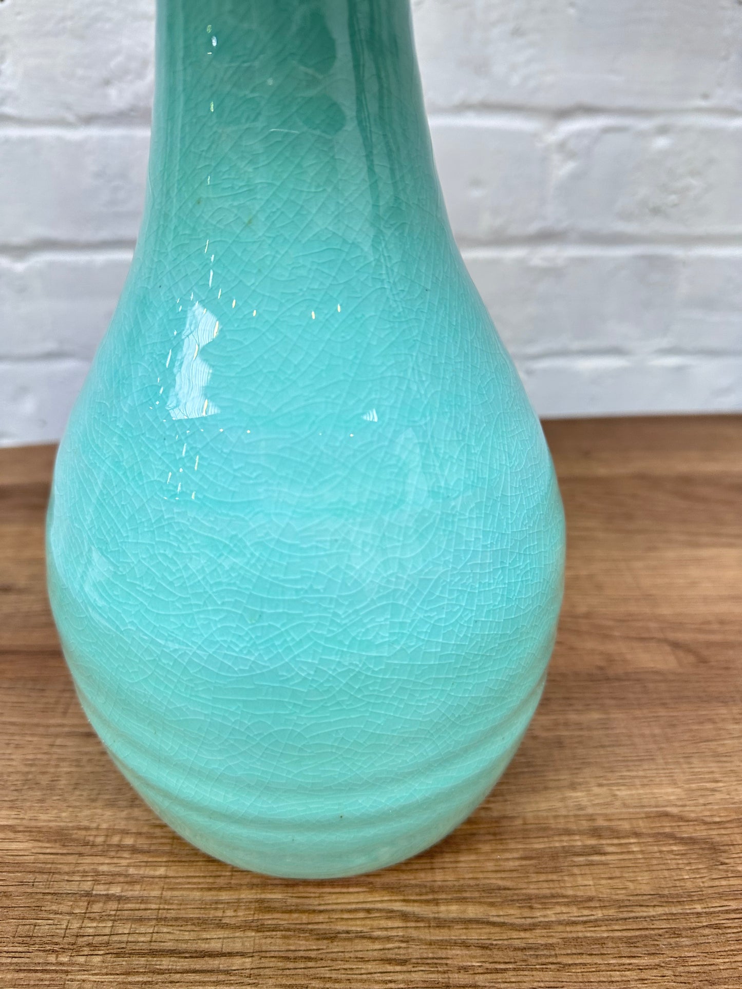 Small Teardrop Lamp- Light Aqua