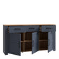 Bohol 3 Door 3 Drawer Sideboard in Riviera Oak/Navy